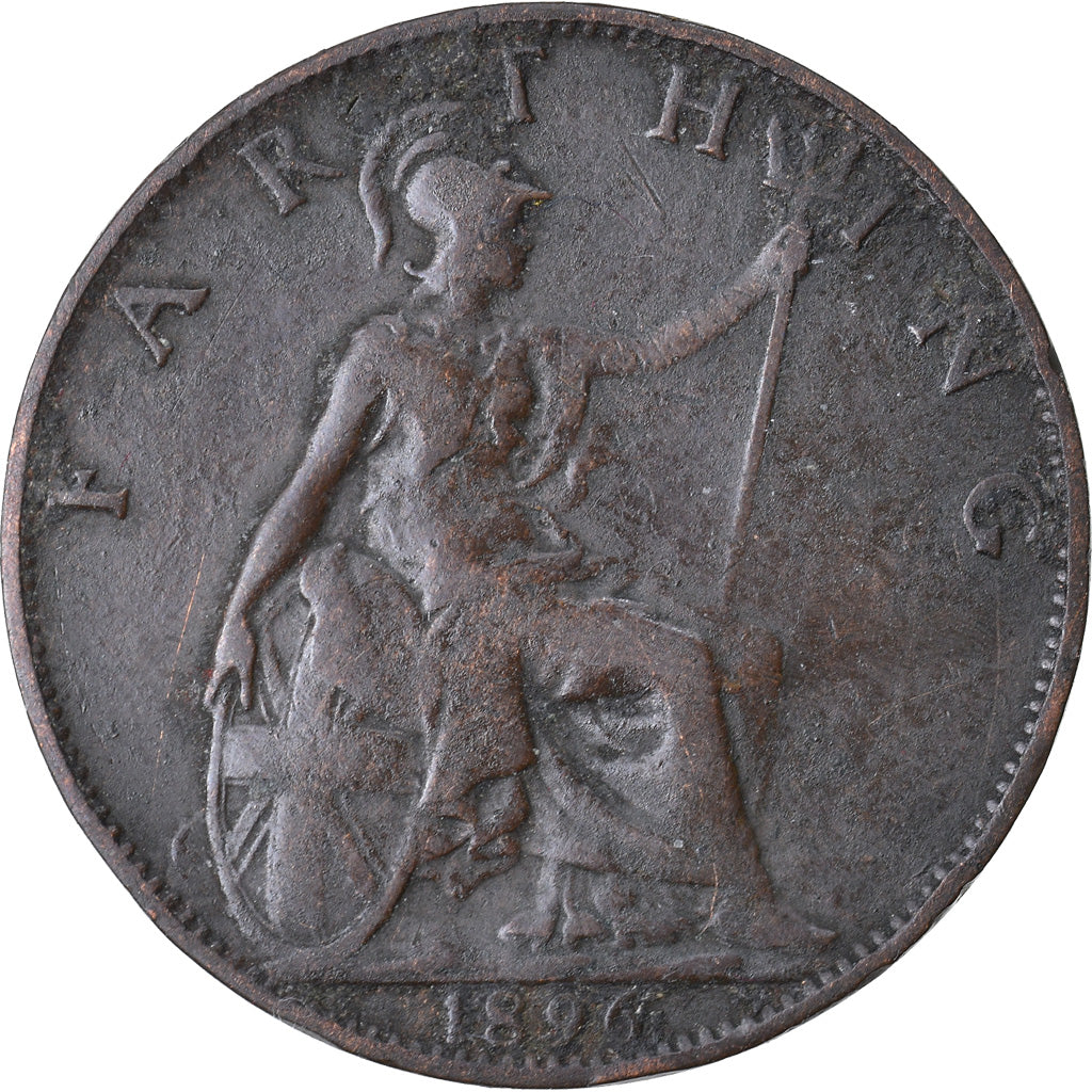 Coin, Great Britain, Victoria, Farthing, 1896, VF(30-35), Bronze, KM:788.1