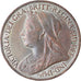 Coin, Great Britain, Victoria, Farthing, 1901, VF(30-35), Bronze, KM:788.2