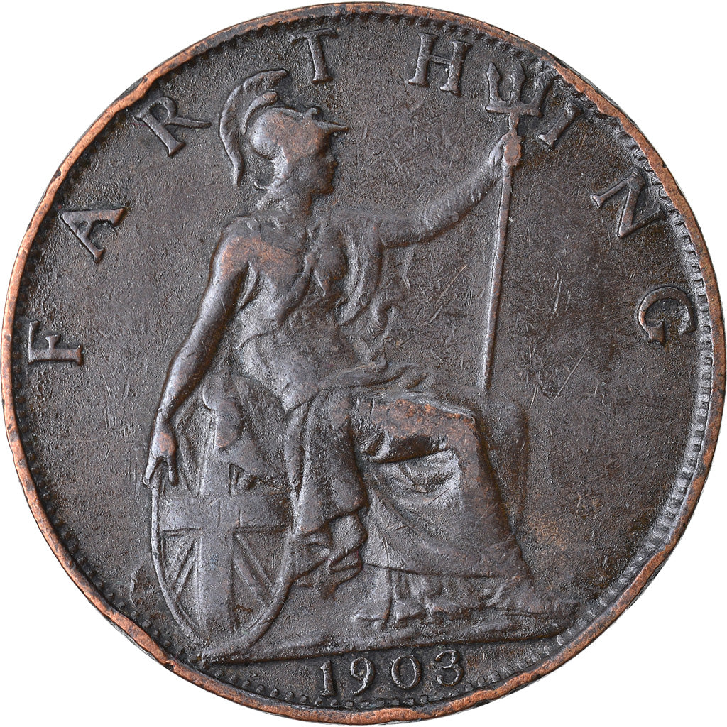 Coin, Great Britain, Edward VII, Farthing, 1903, EF(40-45), Bronze, KM:792