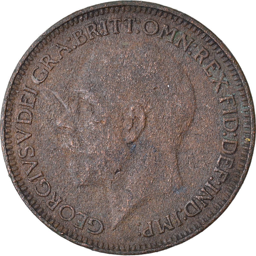 Moneta, Gran Bretagna, George V, Farthing, 1935, MB+, Bronzo, KM:825