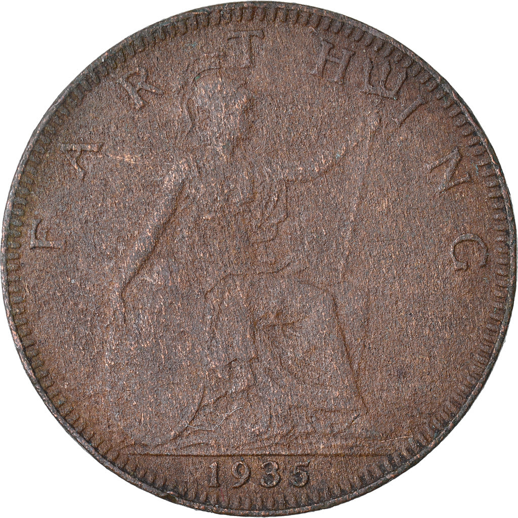 Moneta, Gran Bretagna, George V, Farthing, 1935, MB+, Bronzo, KM:825