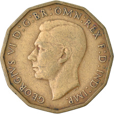Coin, Great Britain, George VI, 3 Pence, 1939, EF(40-45), Nickel-brass, KM:849