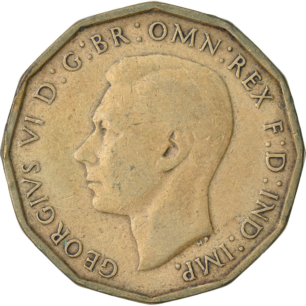 Moneta, Wielka Brytania, George VI, 3 Pence, 1940, VF(30-35), Mosiądz niklowy