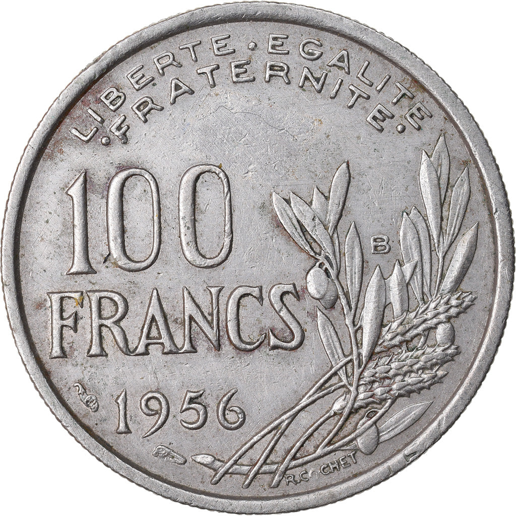 Coin, France, Cochet, 100 Francs, 1956, Beaumont - Le Roger, EF(40-45)