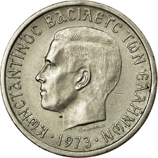 Coin, Greece, Constantine II, 2 Drachmai, 1973, AU(50-53), Copper-nickel, KM:99