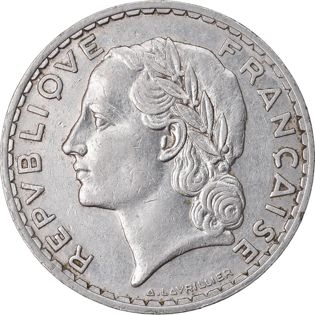 Coin, France, Lavrillier, 5 Francs, 1933, Paris, EF(40-45), Nickel, KM:888