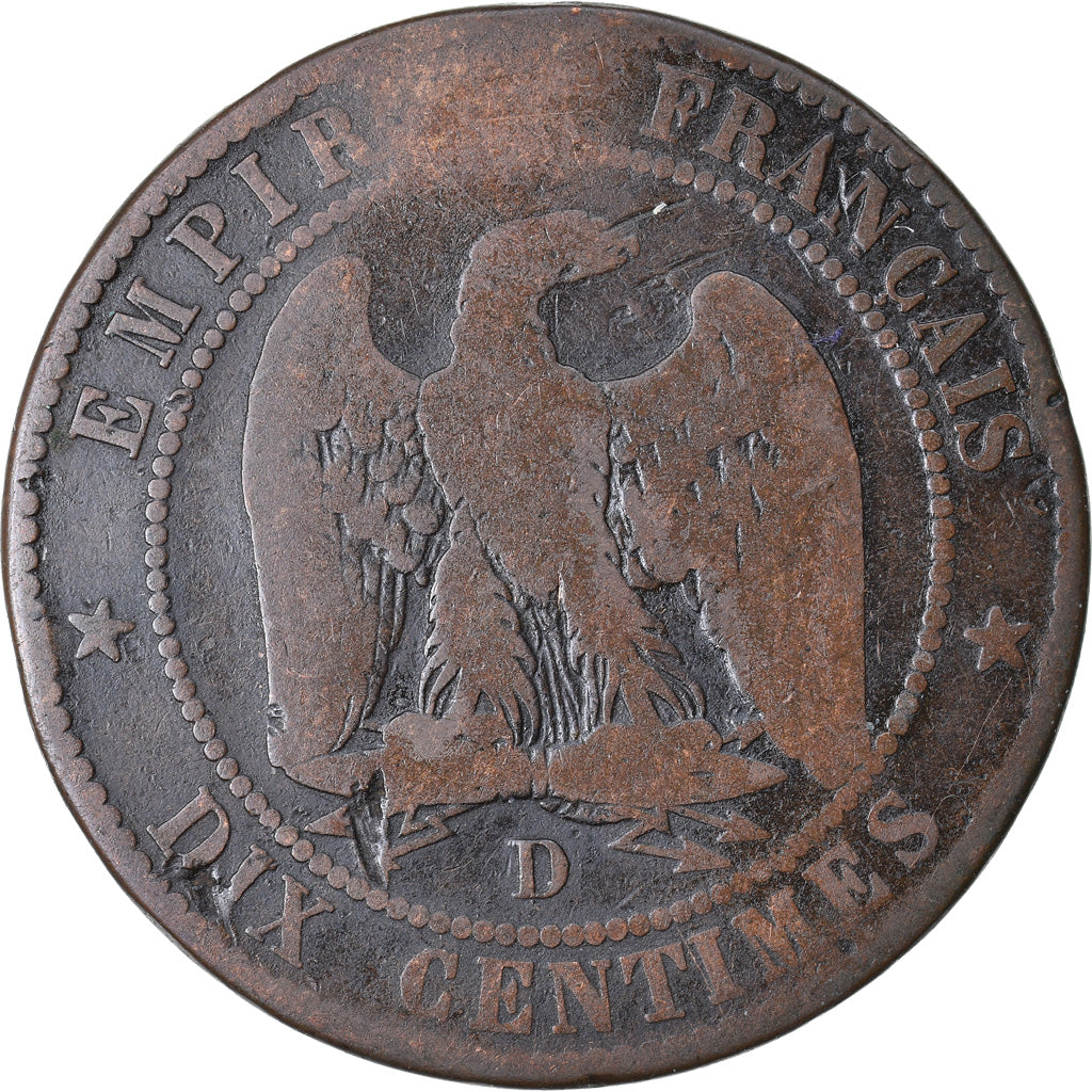 Monnaie, France, Napoleon III, Napoléon III, 10 Centimes, 1853, Lyon, TB+