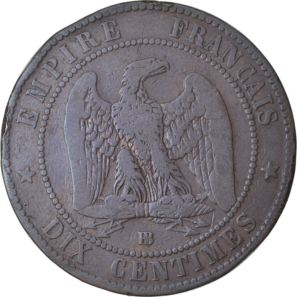 Coin, France, Napoleon III, Napoléon III, 10 Centimes, 1855, Strasbourg