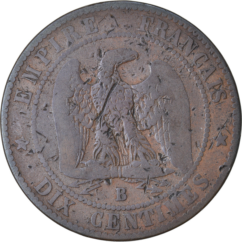 Moneta, Francja, Napoleon III, Napoléon III, 10 Centimes, 1856, Rouen