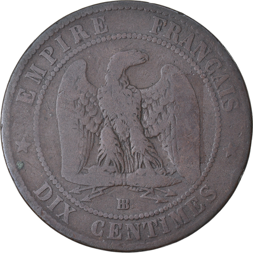 Coin, France, Napoleon III, Napoléon III, 10 Centimes, 1856, Strasbourg