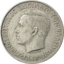 GREECE, 10 Drachmai, 1968, KM #96, AU(50-53), Copper-Nickel, 30, 9.90