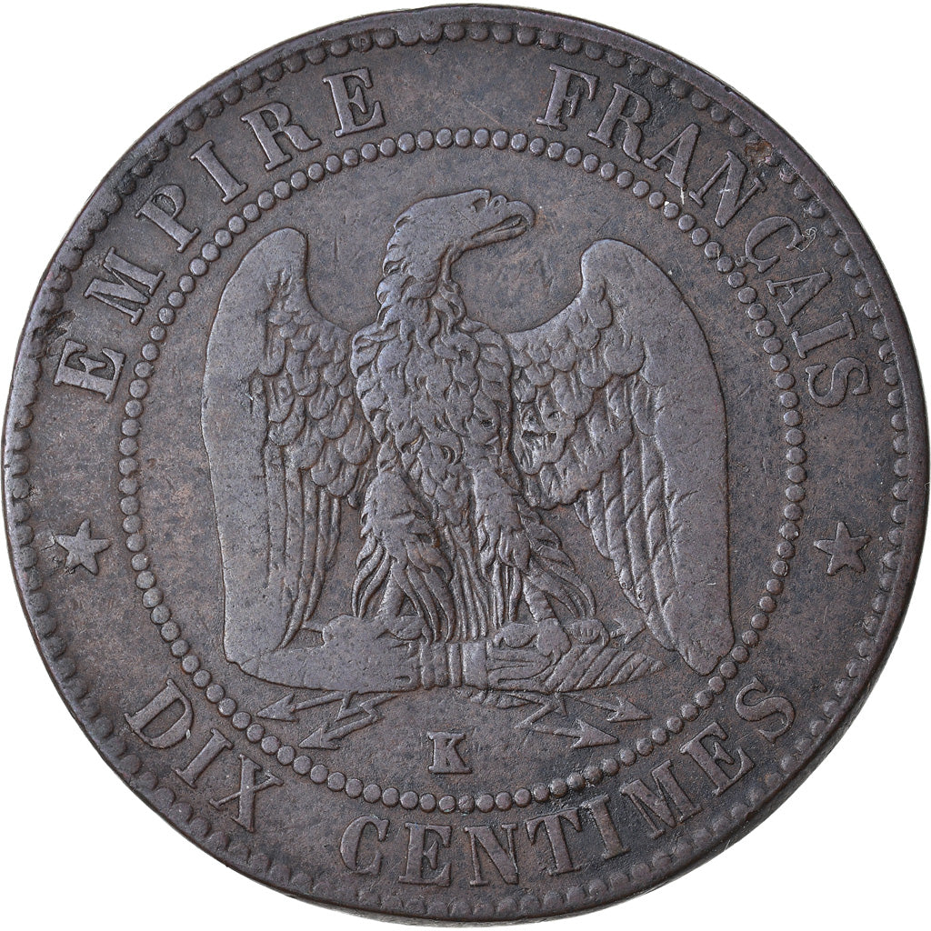 Coin, France, Napoleon III, Napoléon III, 10 Centimes, 1856, Bordeaux