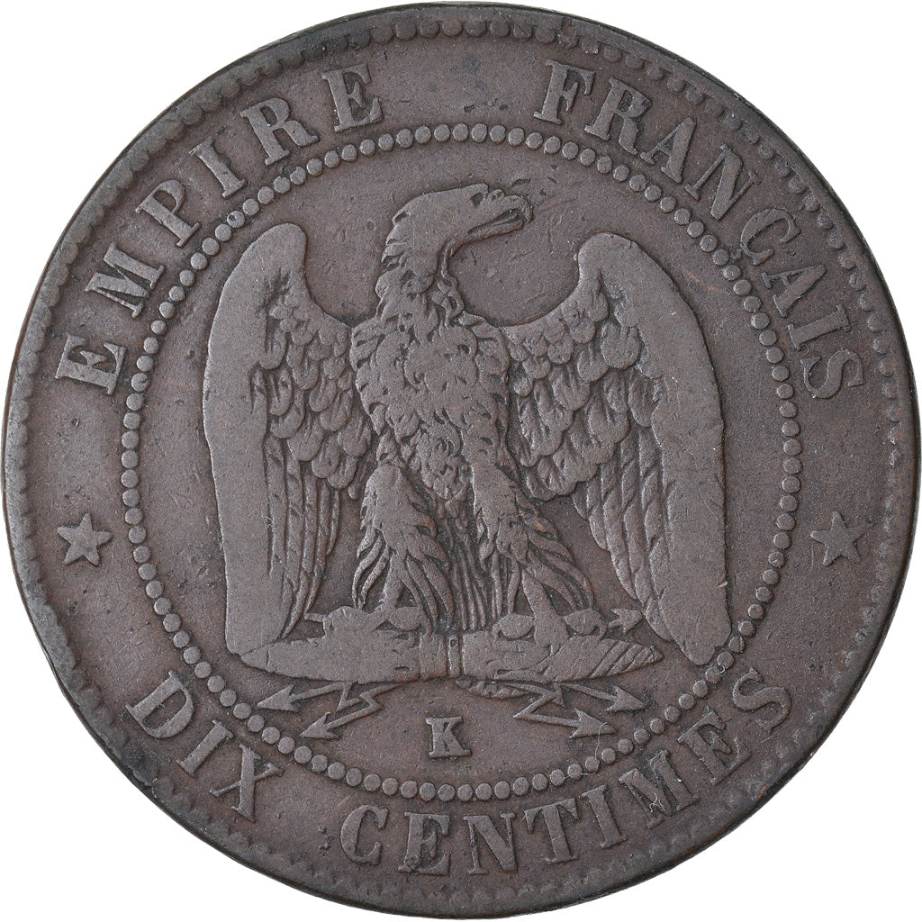Coin, France, Napoleon III, Napoléon III, 10 Centimes, 1856, Bordeaux
