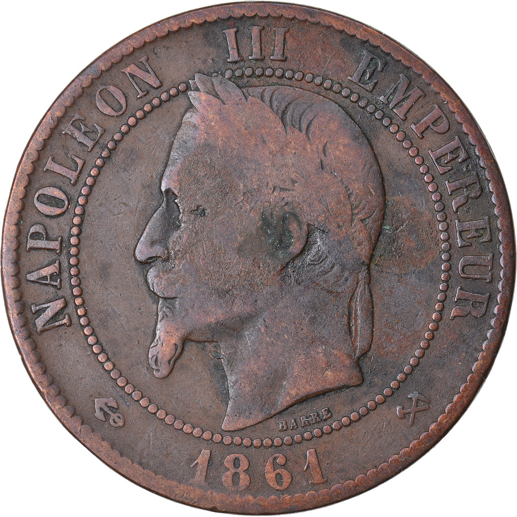 Coin, France, Napoleon III, Napoléon III, 10 Centimes, 1861, Bordeaux