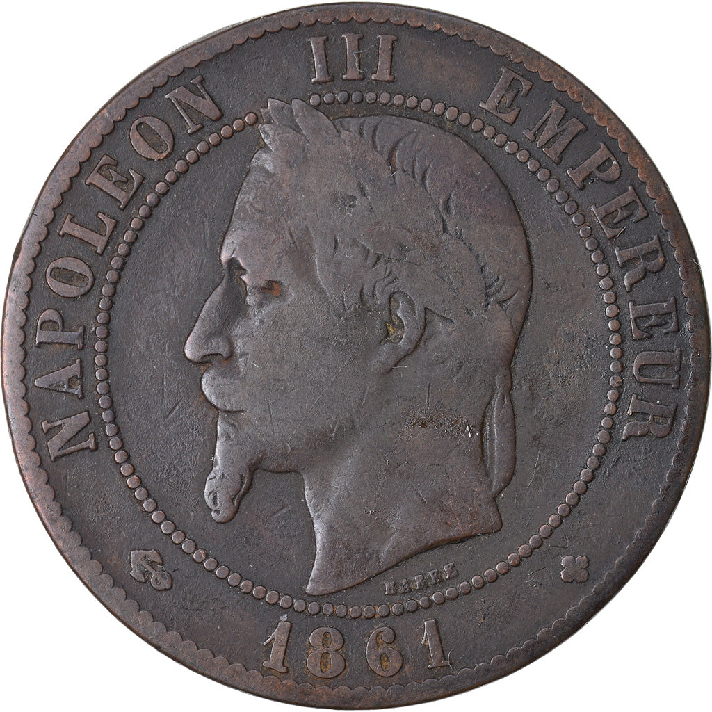 Coin, France, Napoleon III, Napoléon III, 10 Centimes, 1861, Strasbourg