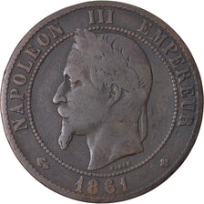 Coin, France, Napoleon III, Napoléon III, 10 Centimes, 1861, Strasbourg