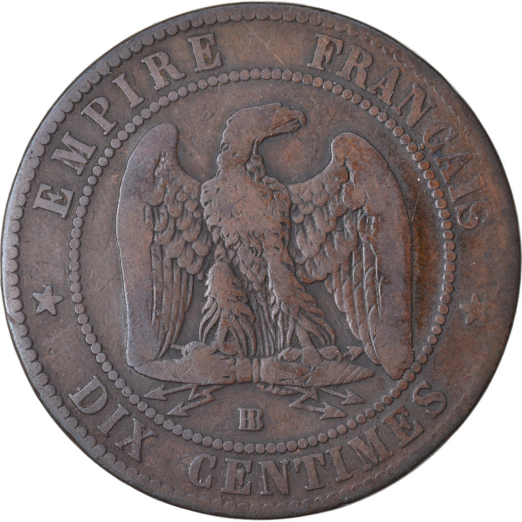 Coin, France, Napoleon III, Napoléon III, 10 Centimes, 1861, Strasbourg