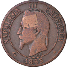 Münze, Frankreich, Napoleon III, Napoléon III, 10 Centimes, 1863, Paris, S+