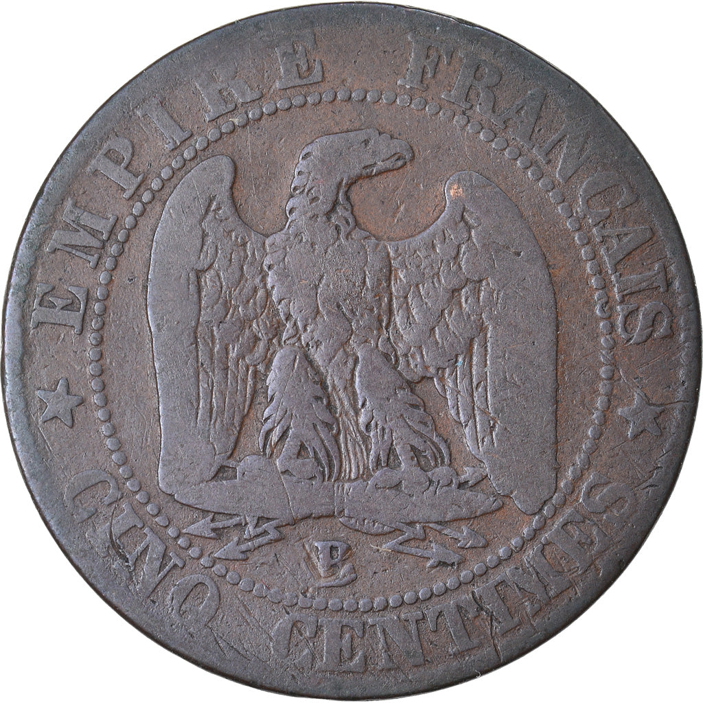 Moneta, Francja, Napoleon III, Napoléon III, 5 Centimes, 1854, Rouen