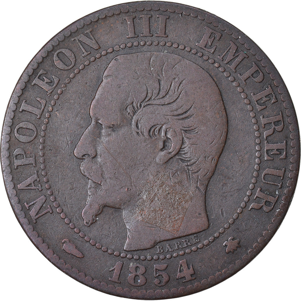 Monnaie, France, Napoleon III, Napoléon III, 5 Centimes, 1854, Strasbourg, TB+