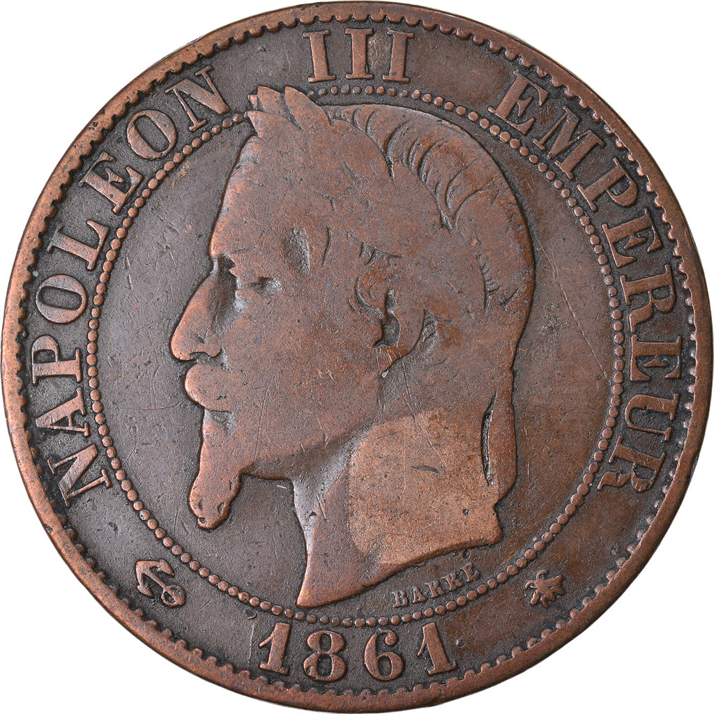 Moneta, Francja, Napoleon III, Napoléon III, 5 Centimes, 1861, Paris