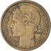 Moeda, França, Morlon, 2 Francs, 1937, Paris, EF(40-45), Alumínio-Bronze