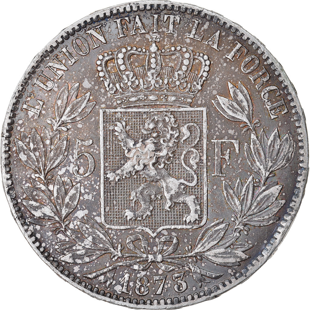 Coin, Belgium, Leopold II, 5 Francs, 5 Frank, 1873, VF(30-35), Silver, KM:24