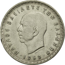 Monnaie, Grèce, Paul I, 10 Drachmai, 1959, TTB+, Nickel, KM:84