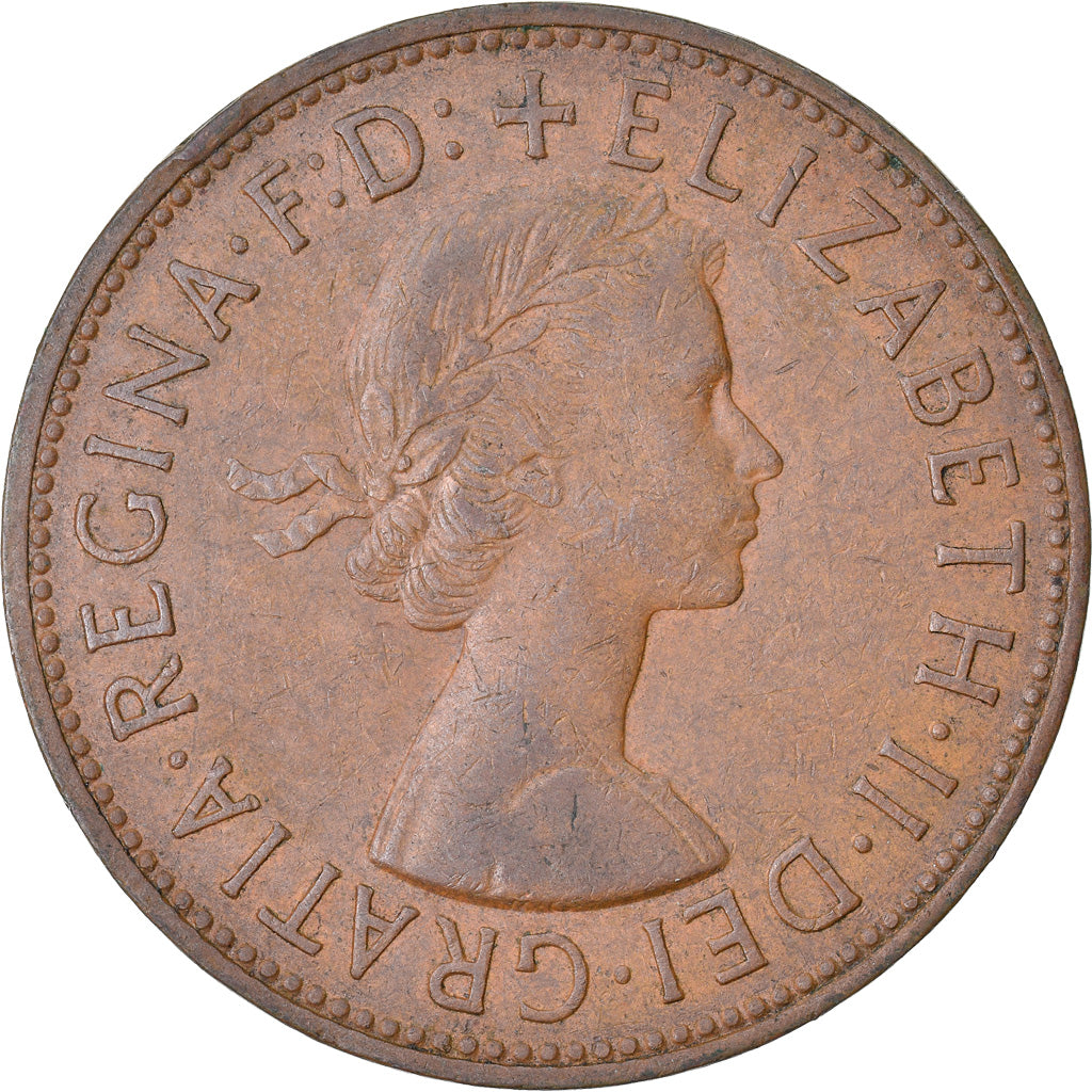 Moeda, Grã-Bretanha, Elizabeth II, Penny, 1966, VF(30-35), Bronze, KM:897