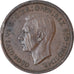 Moneda, Gran Bretaña, George VI, Farthing, 1939, BC+, Bronce, KM:843