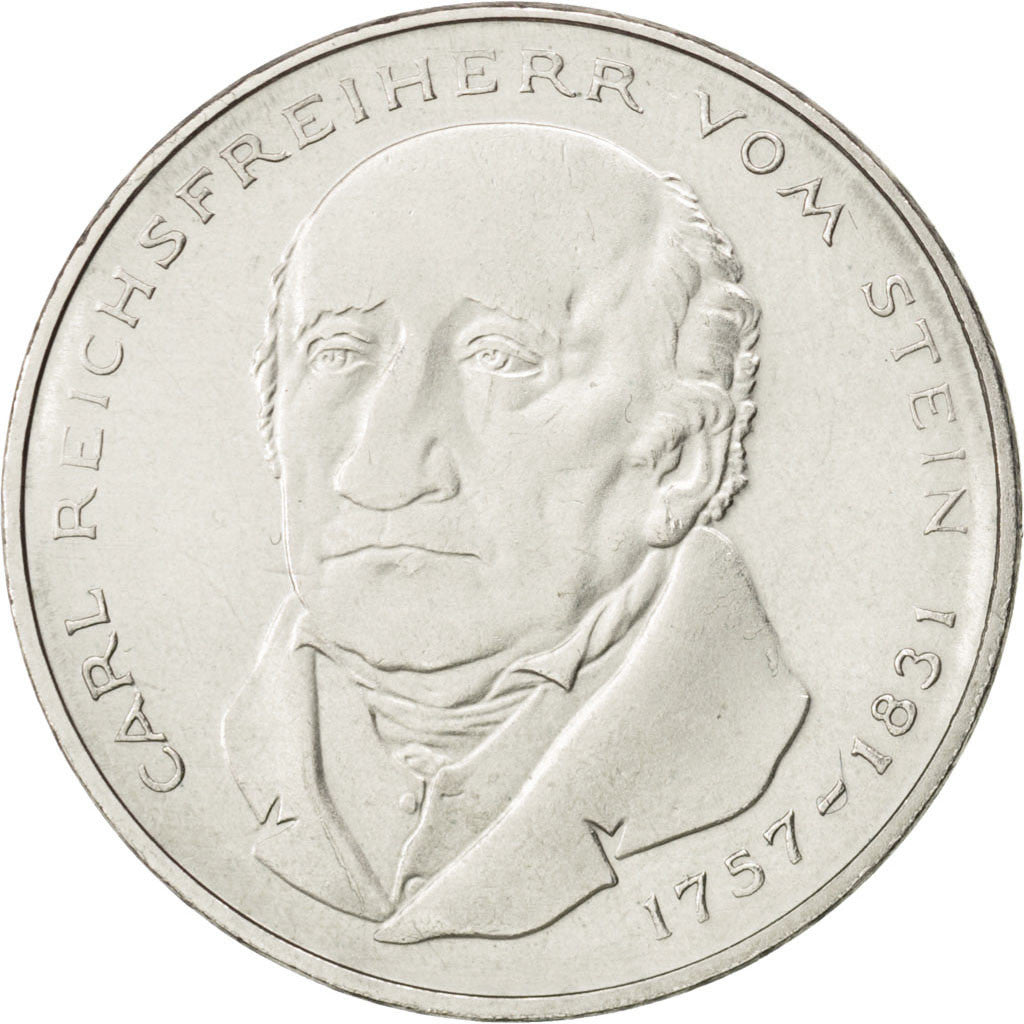 GERMANY - FEDERAL REPUBLIC, 5 Mark, 1981, Karlsruhe, KM #155, AU(55-58),...