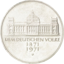 GERMANIA - REPUBBLICA FEDERALE, 5 Mark, 1971, Karlsruhe, Germany, SPL-, Argen...