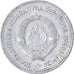 Moneda, Yugoslavia, 2 Dinara, 1963, MBC, Aluminio, KM:37
