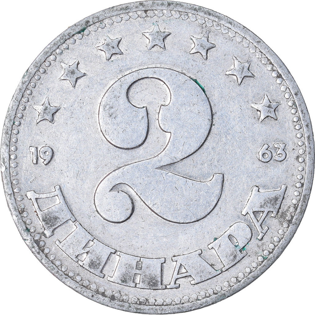 Monnaie, Yougoslavie, 2 Dinara, 1963, TTB, Aluminium, KM:37