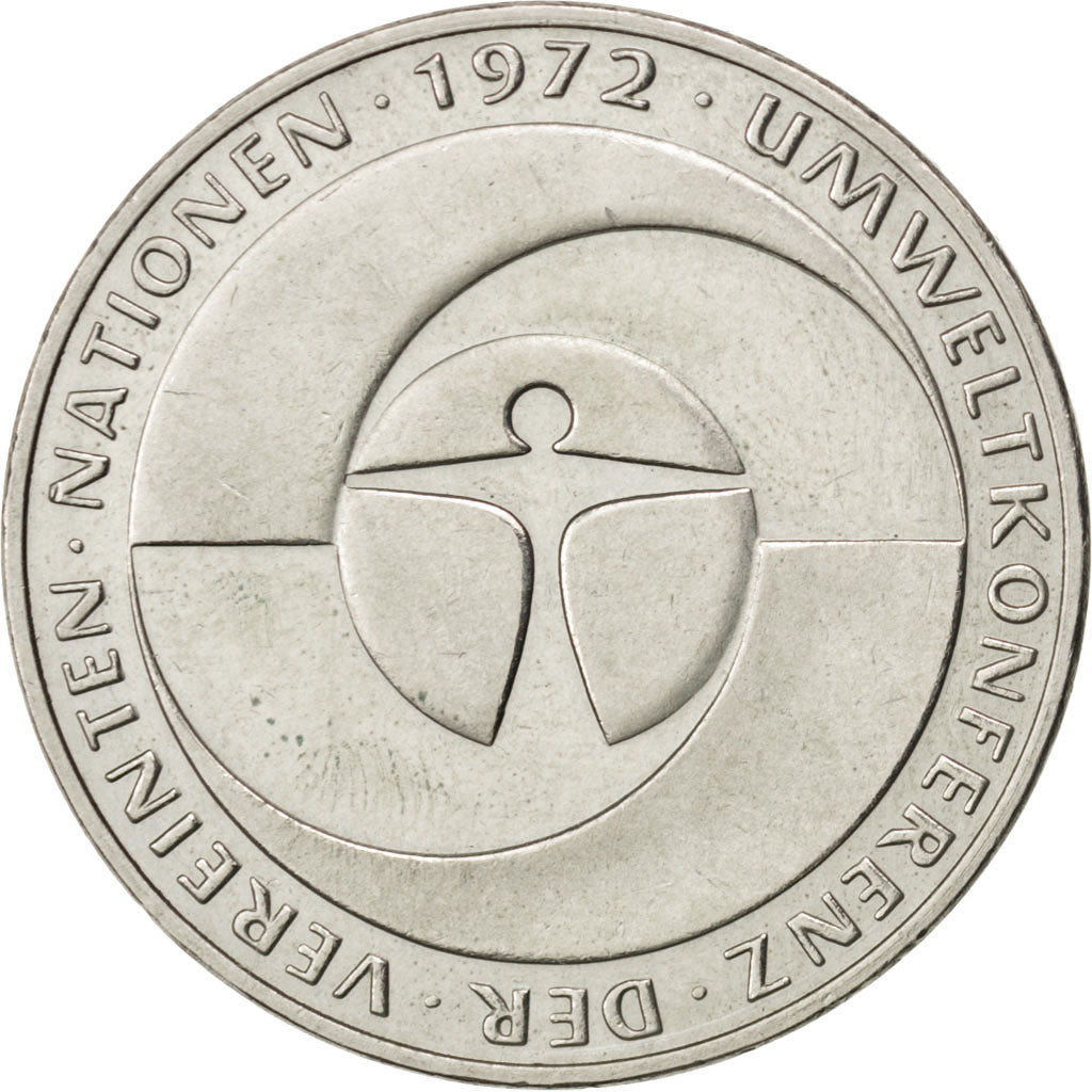 GERMANY - FEDERAL REPUBLIC, 5 Mark, 1982, Stuttgart, KM #157, AU(55-58),...