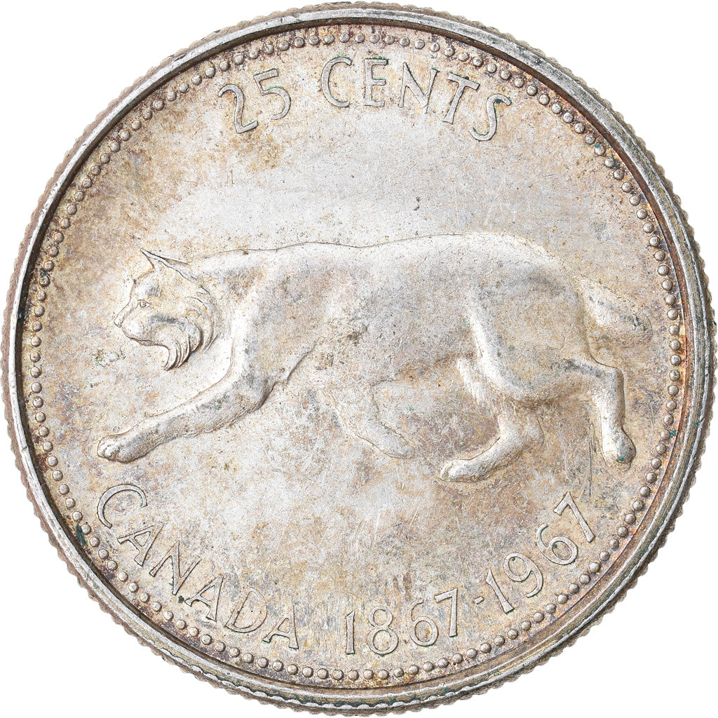 Coin, Canada, Elizabeth II, 25 Cents, 1967, Royal Canadian Mint, Ottawa