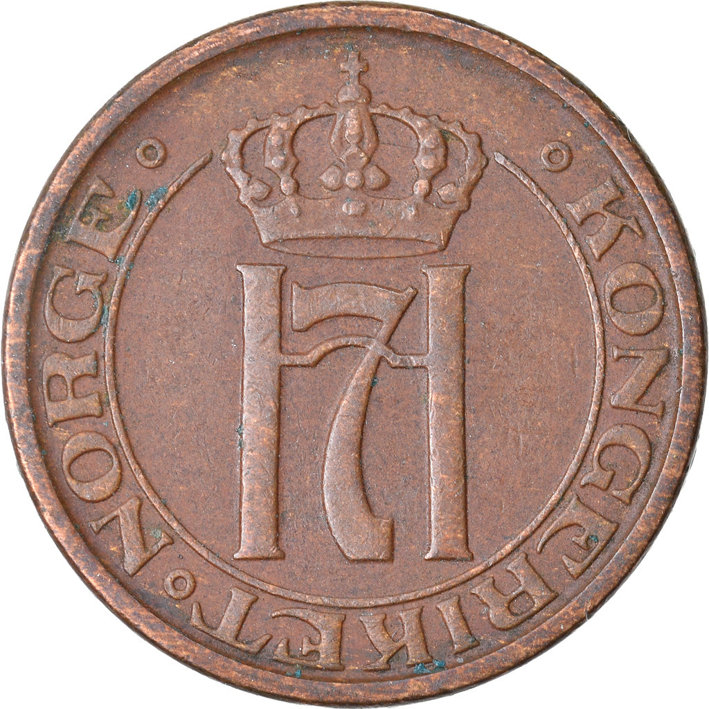 Moneta, Norvegia, Haakon VII, Ore, 1952, BB, Bronzo, KM:398