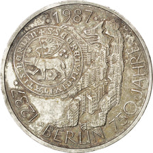 GERMANY - FEDERAL REPUBLIC, 10 Mark, 1987, Hambourg, KM #166, AU(50-53),...