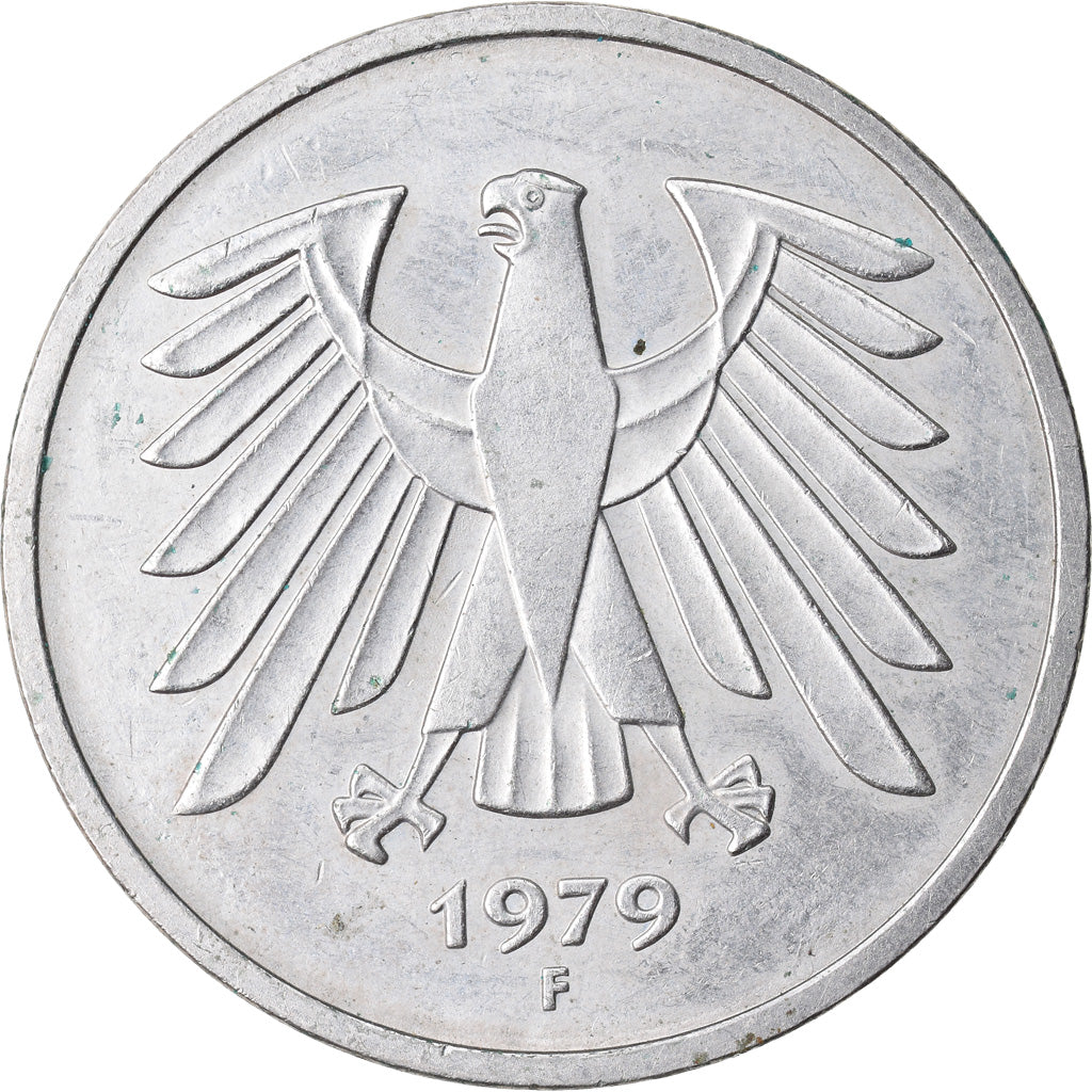 Coin, GERMANY - FEDERAL REPUBLIC, 5 Mark, 1979, Stuttgart, EF(40-45)