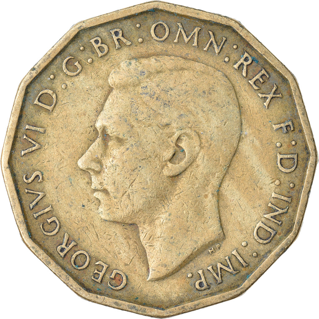 Coin, Great Britain, George VI, 3 Pence, 1937, VF(30-35), Nickel-brass, KM:849