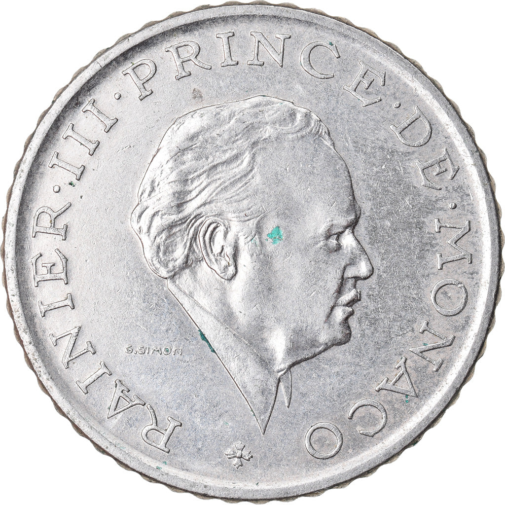 Coin, Monaco, Rainier III, 2 Francs, 1982, EF(40-45), Nickel, KM:157
