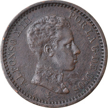 Moeda, Espanha, Alfonso XIII, 2 Centimos, 1905, Madrid, EF(40-45), Cobre, KM:722