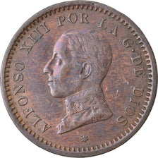Coin, Spain, Alfonso XIII, 2 Centimos, Madrid, VF(30-35), Copper, KM:732