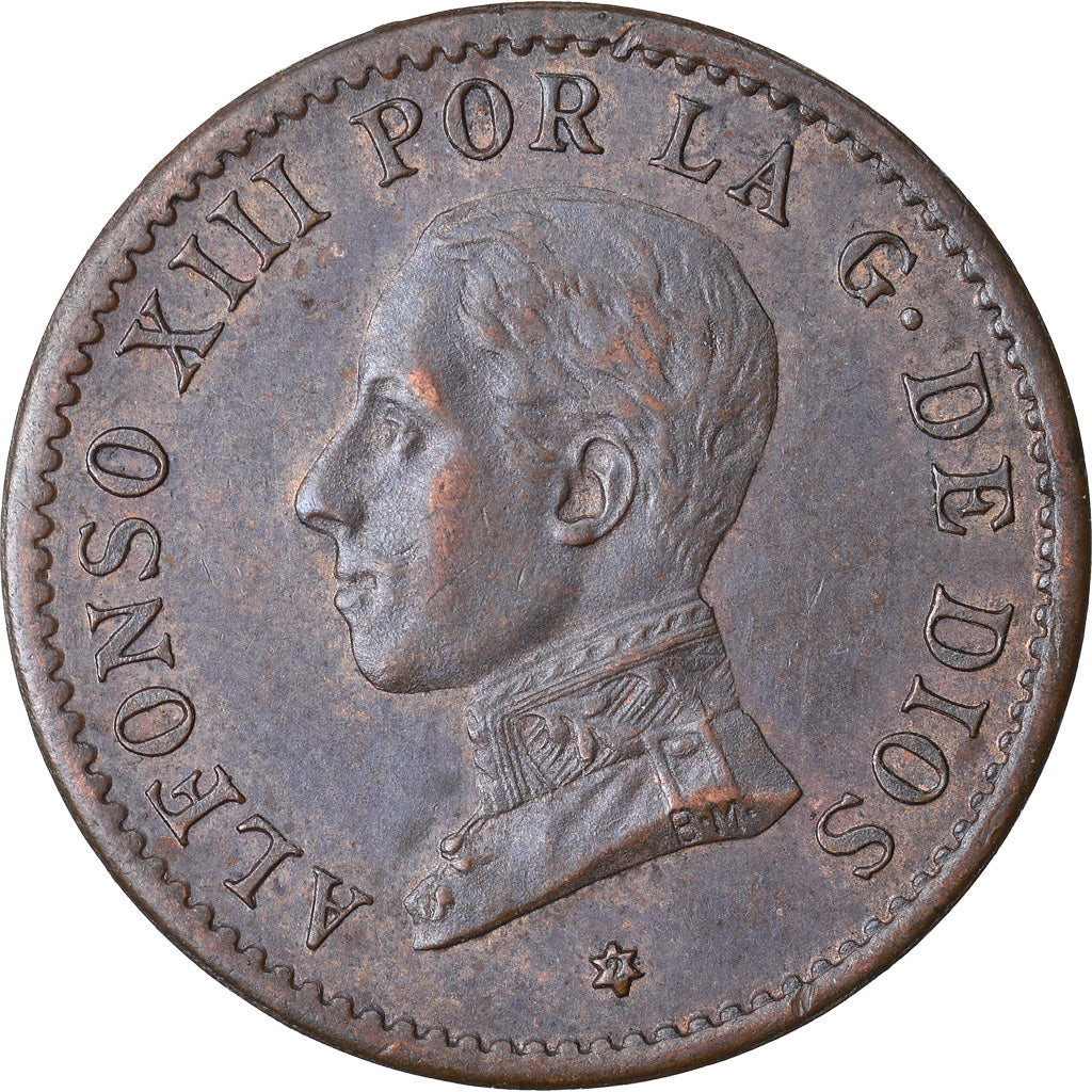 Coin, Spain, Alfonso XIII, Centimo, 1912, Madrid, VF(30-35), Bronze, KM:731