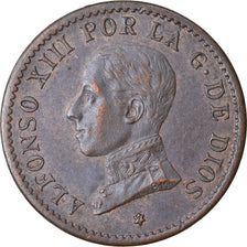Coin, Spain, Alfonso XIII, Centimo, 1912, Madrid, VF(30-35), Bronze, KM:731