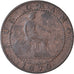 Moneta, Spagna, Provisional Government, Centimo, 1870, Madrid, MB+, Rame, KM:660