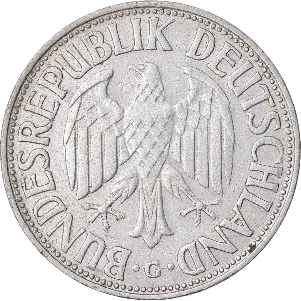 Moneda, ALEMANIA - REPÚBLICA FEDERAL, Mark, 1967, Karlsruhe, BC+, Cobre -