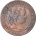 Coin, Spain, Isabel II, 2-1/2 Centimos, 1866, Madrid, VF(30-35), Copper