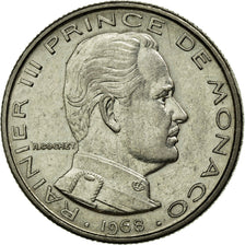 Coin, Monaco, Rainier III, 1/2 Franc, 1968, MS(60-62), Nickel, KM:145