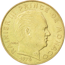 MONACO, 20 Centimes, 1976, KM #143, MS(60-62), Aluminum-Bronze, 23.5, Gadoury...